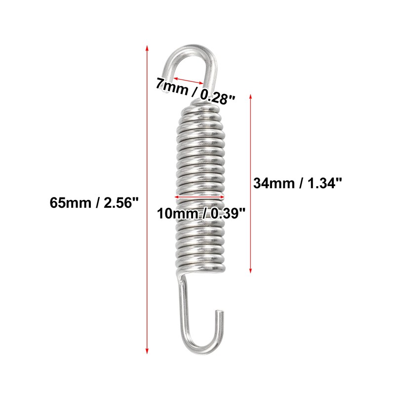 QUARKZMAN Pack of 10 Motorcycle Universal Exhaust Pipe Spring with
