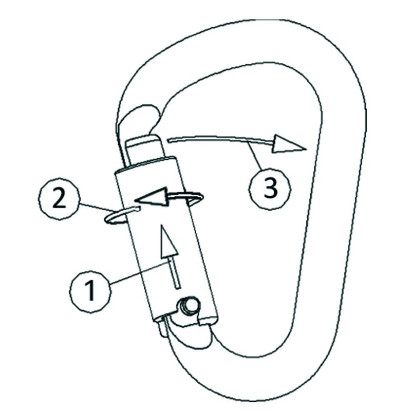 tee-uu CT HMS SAFE-LOCK 3T Carabiner 111 x 73 mm