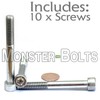 MonsterBolts - M8 x 70mm Socket Head Screws, DIN 912,