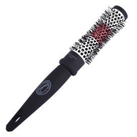 Ceramic Radial Hairbrush by Finelines - Small Round Barrel Hair Brush - Eliminates Frizz and Flyaway Hairs - Protects Hair from Heat using our Thermochromic Technology