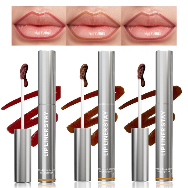 XdealCozyxc XdealCozyxc 3 Pcs Lip Liner Stain Peel Off, Detachable