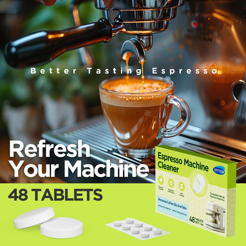 apptrin Espresso Machine Cleaning Tablets, Coffee Machine Cleaning Pods, Coffee
