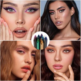 12-Color Rainbow Liquid Eyeliner Set - Long-Lasting, Waterproof & Smudge-Proof Matte Eye Liners, Perfect for Christmas & Masquerade Makeup With Pencil Sharpener