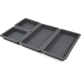 GearGurus-Baking-Pan-Dividers Baking Pan Dividers, Silicone Baking Trays, Sheet Pan Cooking, Nonstick 4Pcs Set