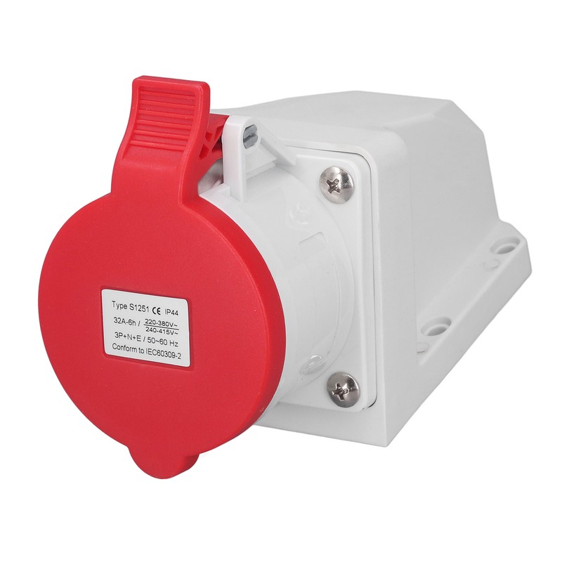 Industrial Connector Socket 32A 3P+N+E IP44 Waterproof Dustproof Surface Mounted