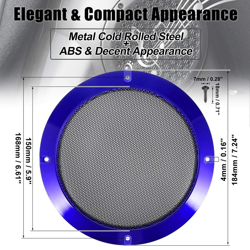 MACHSWON 2 x Car Audio Speaker Covers Mesh Subwoofer Grill