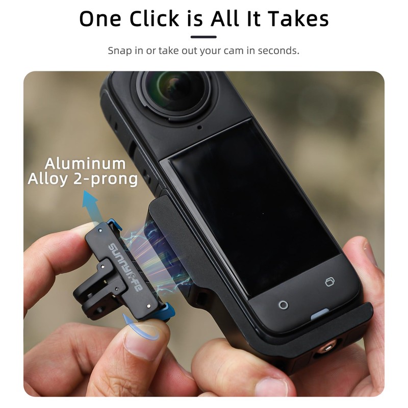 YUULNMOP Vertical Horizontal Quick Release Bracket Compatible with Insta360 X5