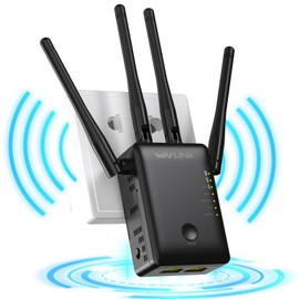 WAVLINK Wi-Fi Range Extender, AC1200 Wireless WiFi Booster, AP Access Point, WiFi Repeater Signal Booster with Dual Band 5Ghz 2.4Ghz, Works Any Router