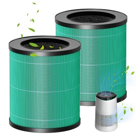 2 Pack MR2566 Filter Compatible with MORENTO MR2566 Air Purifi-er, 3-in-1 True HEPA Activated Carbon Pre-Filter, MR2566 Filter, Pet Dander Version