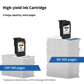 Ubinki 245XL 246XL Ink Cartridge (2 Black and 1 Color,3-Pack) Compatible for Canon Ink 245 and 246 XL combo to TR4500 MX490 MG2522 MX492 TR4520 TS3322 TR4522 TS3122 TS3300 MG2522 TS3320 TS3100 Printer