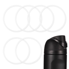 6pcs Water Bottle Sealing Ring Replacement for Owala FreeSip, Silicone Lid Seal O Ring for Owala Water Bottle 24/25/32/40 oz, Rubber Lid Gasket Replacement Bottle Accessories for Owala (White)