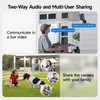 Ediloca Security Cameras Wireless Outdoor, 2K Pan Rotating 300° Battery
