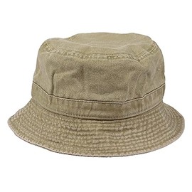 New Hattan Bucket Hat, Men's, Women's, Hat, 100% Cotton, Pigment Dyed, Bucket Hat, Brand, Dyed, Plain, Unisex, Khaki, M