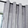 TERLYTEX Silver Curtains 84 Inches Long, Metallic Foil Dots Print