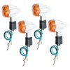 Vkinman 4 Pcs Motorcycle Amber Bullet Turn Signal, Replacement for