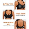SINFLA V Neck Wireless Bras for Women No Underwire Seamless