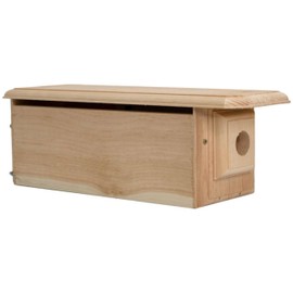 Bird Habitats Horizontal Bluebird House – Predator-Resistant Nest Box by Frank Zuern – 1" Pine Horizontal Birdhouse Simulates Tree Limb for Eastern Bluebirds – Ventilated, Durable, Made in USA
