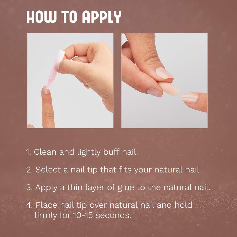 Ardell Nail Addict Premium Artificial Nail Set, Blush Geometric Crystals