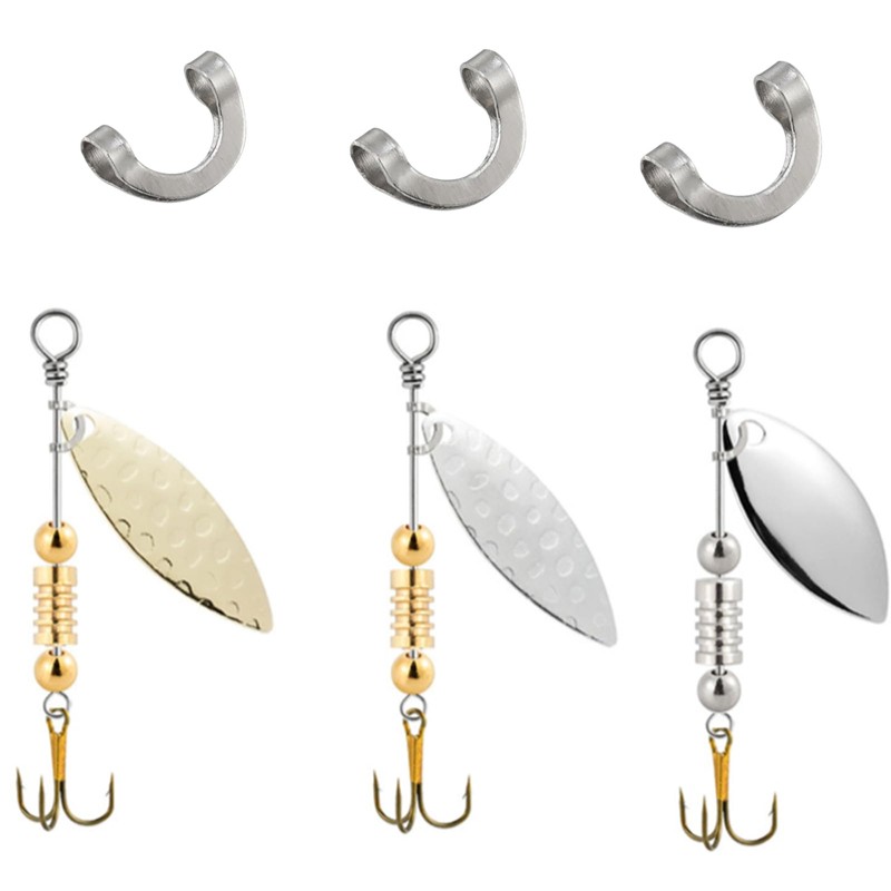 100 Pcs Folded Fishing Spinner Clevises Sturdy Lure Making Accessories