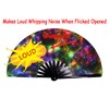Amajiji Large Folding Fans Rave Festival Accessories for WomenMen, Chinease/Japanese