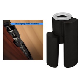 Nuk3y Door Saver 3 III Hinge Pin Stop for Residential Doors Fits All 3" to 4-1/2" Hinges (Black)