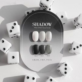 From the Nail Shadow 6 Piece Set White + Black Syrup Gel / 프롬더네일 쉐도우 6종 세트 화이트+블랙 시럽젤