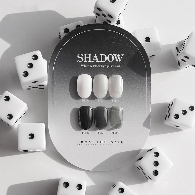 From the Nail Shadow 6 Piece Set White + Black