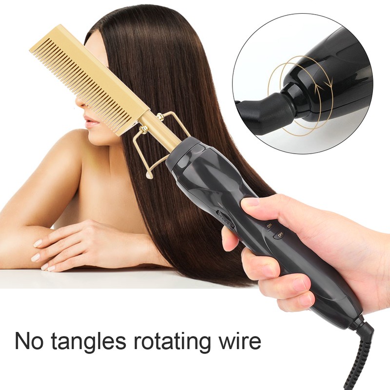 Alloy Electric Hair Straightener Comb Digital Display Hair Styling Tool
