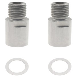 LBTODH 1 Pair Bike Pedal Extenders Stainless Steel Bicycle Extended Pedal Spacer Silver Bicycle Pedal Accessories for Standard 9/16 Threaded Pedal Bike