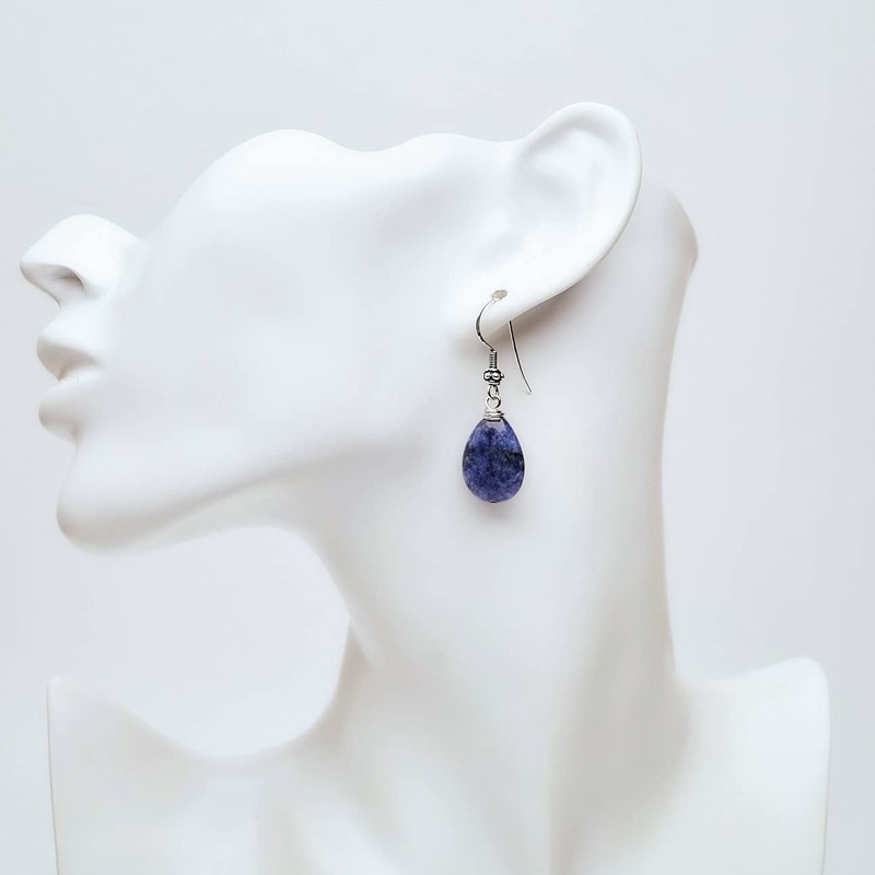 Edelstein Perle Ohrringe für Frauen - Teardrop Form Edelstein und