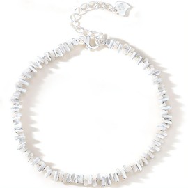 NicoWerk SAB276 Women's Silver Bracelet Rustic 925 Sterling Silver Unusual Celtic Glatant Shiny Smooth Triangle, Sterling Silver