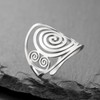 Dreamtimes Round Spiral Rings for Women Swirl Geometric Rings Spiral