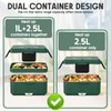 Electric Lunch Box Food Heater: 3.5 Liters Double Layer Heated