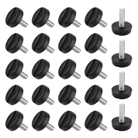 SYEYCW Pack of 24 Adjustable Furniture Feet, M6 x 20 mm, Adjustable Furniture Feet, Adjusting Screw, Levelling Feet, Adjustable Feet with Drive-in Nut, for Furniture Feet, Chair, Table, Sofa