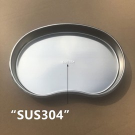 zalati Kidney Tray 3pcs Small Instrument Tray Dish 304 Stainless Steel for Dental Lab Tool Instrument, Bathroom Organizer, Tattoo Tool Trays - S, M, L Size