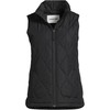 Lands' End Womens FeatherFree Onion Quilted Insulated Vest Black Regular