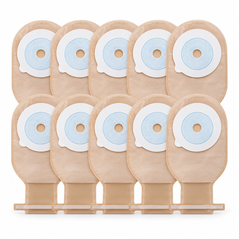 10 Pcs One-Piece Drainable Colostomy Bag for Ostomy Care –