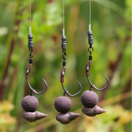Neutral Lock Hook – Ronnie Boys Edition – Sizes 2,4, 6, 8 – Barbed & Barbless Options – Spinner Rig Hook for META Terminal Tackle – Forged High-Carbon Steel for Carp Fishing (Barbless, 6)