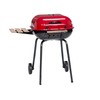 MECO Americana Swinger Charcoal Grill with One Side Table, Red,
