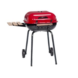 MECO Americana Swinger Charcoal Grill with One Side Table, Red, 332