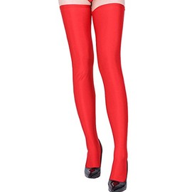 OMOSIROKURABU Smooth Knit Long Tights (KN04), red