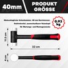C&T Non-recoil soft hammer, diameter 40 mm, tubular steel handle,