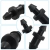 Unlorspy 100Pcs 1/4" Black Barbed Coupling Fittings Drip Irrigation System