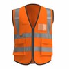 caparazon Unisex High-Visibility Reflective Safety Vest with Zippered Pockets -