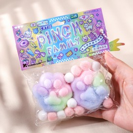 Anboor Cat Paw Squishies Squeeze Toys, Soft Stress Relief Sensory Toys, Novelty Fidget Toys for Adults and Teens, Party Gifts (Multicolor)