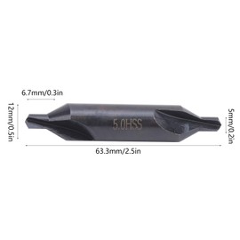 5 x 5 mm High-Speed Steel Centre Drill, Drilling Tool, Centring Drill, Special Machining Centre, All-Ground Spiral Positioning Centre Drill, Centre Drill