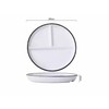 8-Inch Bone China Divided Plate for Breakfast & Meals –