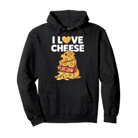 I Love Cheese Fun Humor Graphic Lovers Pullover Hoodie