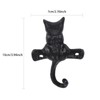 dophee 2PCS Cast Iron Cat Hooks, Heavy Duty Wall Mounted