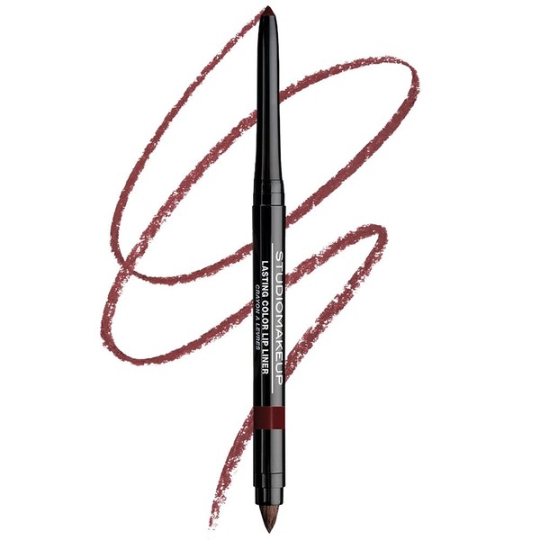 Studiomakeup True Red Lip Liner Set w/Lip Brush & Sharpener – Long-Lasting Natural Lip Liner - Waterproof Lip Pencil w/Tapered Lip Liner Brush – Gliding Lip to Prevent Lipstick Color Bleeding